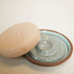 Handmade ceramic round soap dish image 5