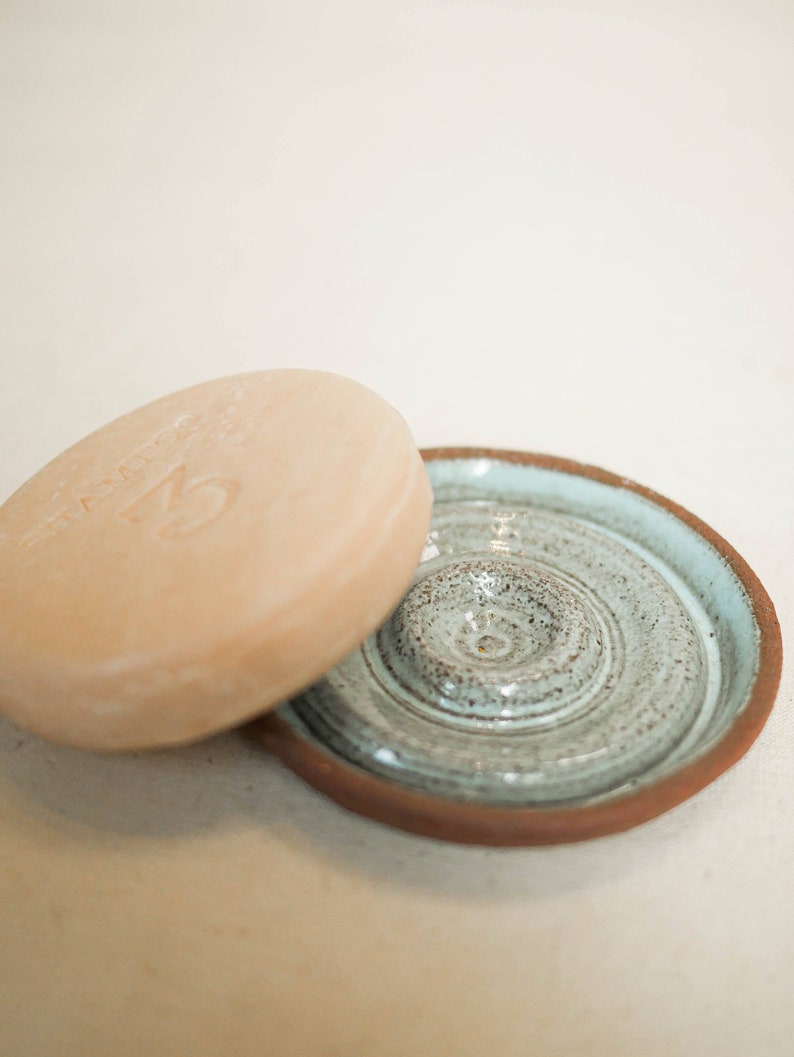 Handmade ceramic round soap dish image 5