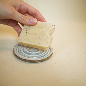 Handmade ceramic round soap dish image 6