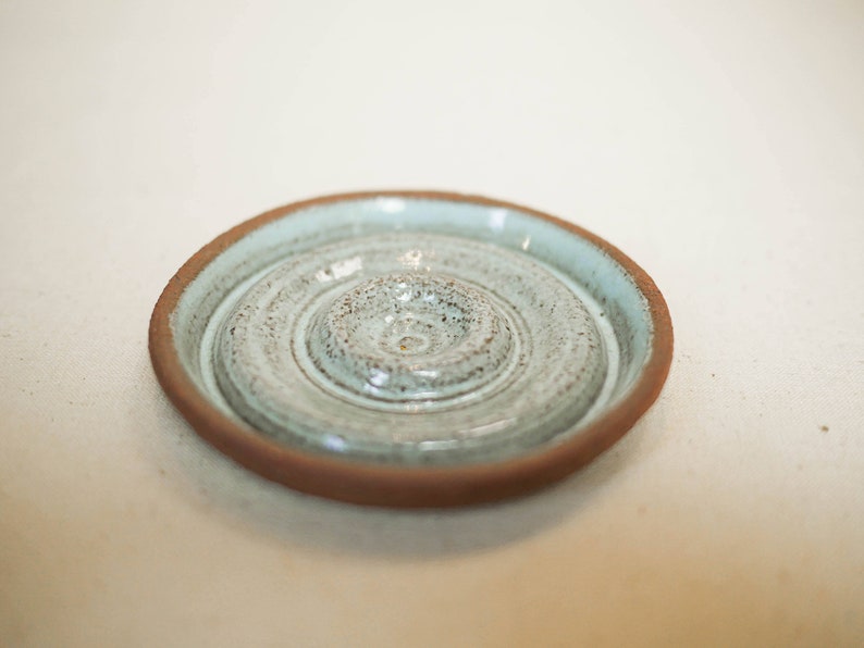 Handmade ceramic round soap dish image 4