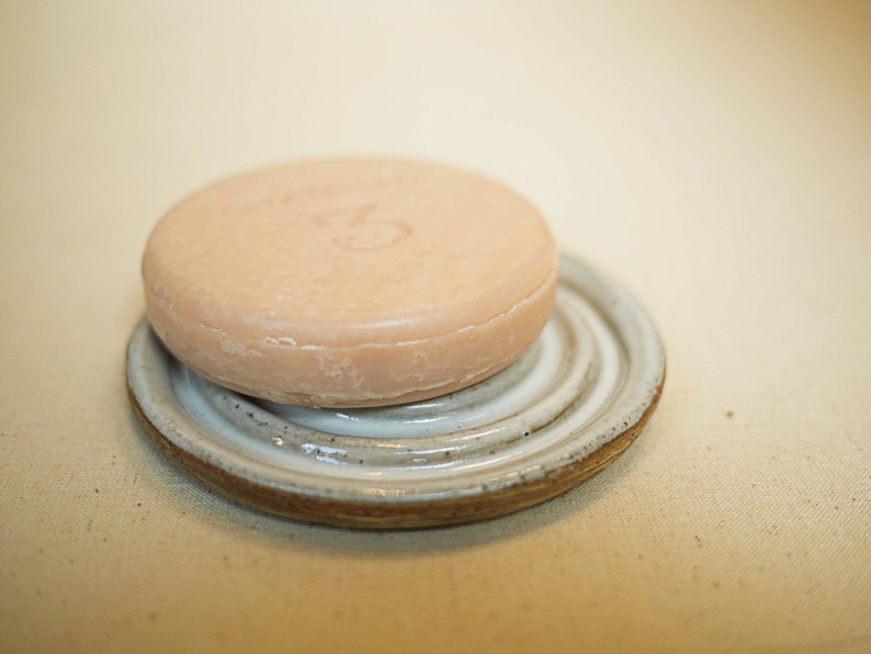 Handmade ceramic round soap dish image 7