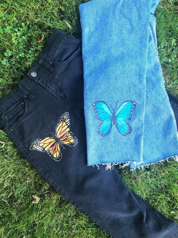 Black Butterfly Levis | Etsy Australia