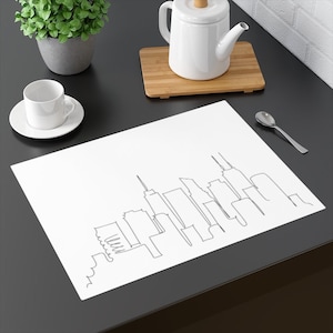 Chicago Skyline Placemat | Chicago Kitchen Decor