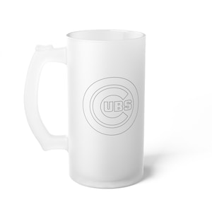 Chicago Cubs Frosted Glass Beer Mug | Chicago Lover Gift