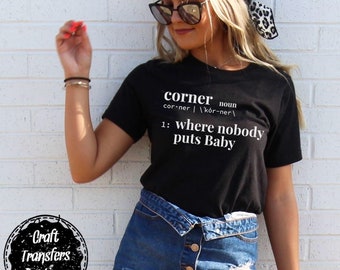 Nobody Puts Baby in the Corner Dirty Dancing inspired Kid/'s Printed Baby Grow