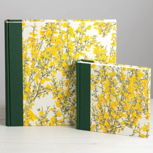 Album fotografico , album per fotografie con copertina rigida disegno fiore Ginestra