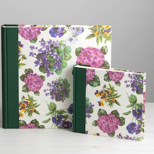 Album fotografico , album per fotografie con copertina rigida disegno fiori Violette