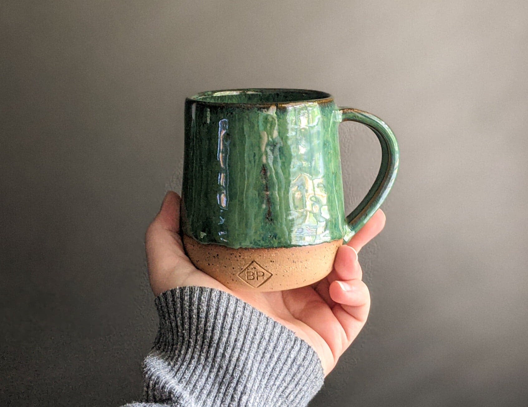 Handmade Green Mug Etsy