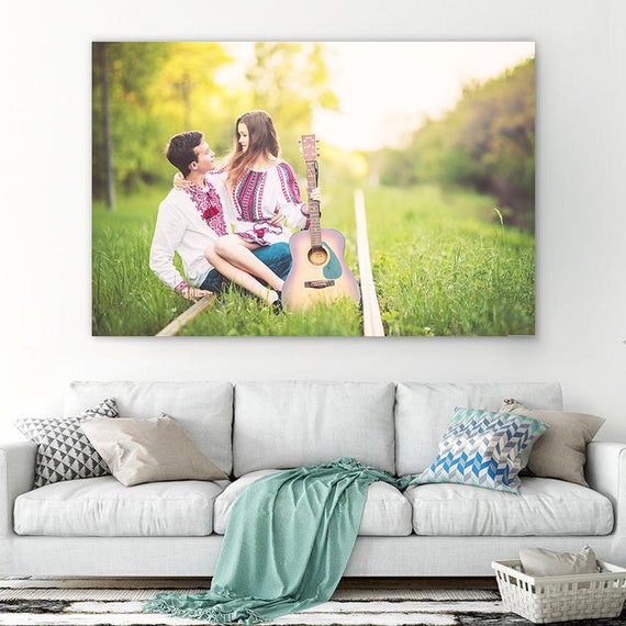 Customizable Family Photo Canvas, Personalized Family Canvas