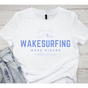 Oversized Wakesurf t-shirt short sleeve, Summer vibes,   Lake lovers t-shirt wakesurfing gift, wake surf gift , boat life wakesurf lovers.