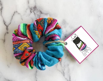 Ethnic Hair Tie | Boho Chic | Ethnic Scrunchy | Colorful Fabric | Gift For Her | Scrunchie Set | Soft Elastic Bun Wrap | Multicolor Hair Tie