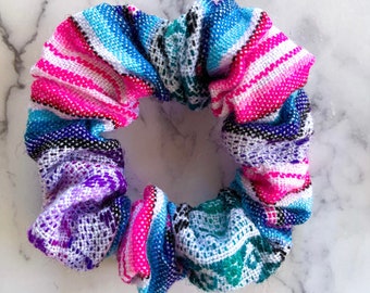 Ethnic Hair Tie | Boho Chic | Ethnic Scrunchy | Colorful Fabric | Gift For Her | Scrunchie Set | Soft Elastic Bun Wrap | Multicolor Hair Tie