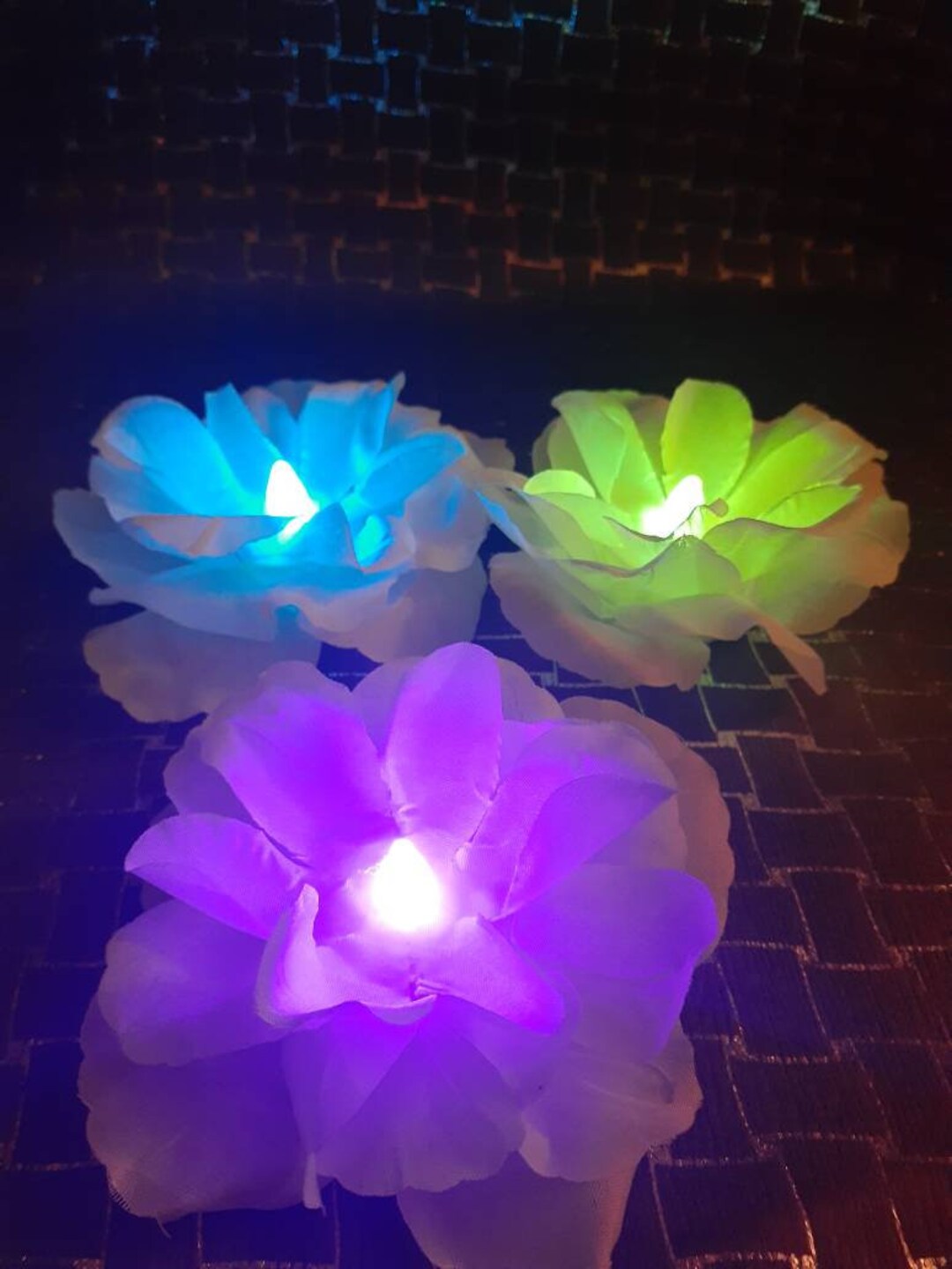 Rose Flower LED Tea Lights Multicolor Etsy