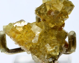 Yellow Fluorite w Barite & Dolomite | Fluorite Cluster Fluorite Crystal Purple Fluorite Natural Fluorite Cubic Fluorite Healing Crystal