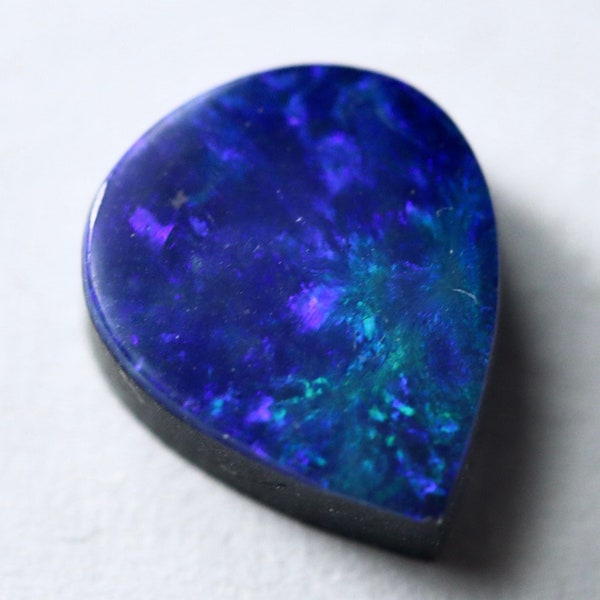 Lightening Ridge Australian Black Opal Doublet Cabochon