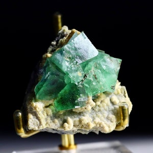 Green & Purple Phantom Fluorite w Muscovite on Matrix | Chinese Fluorite Cubic Fluorite Natural Fluorite Crystal Fluorite Gemstone Raw