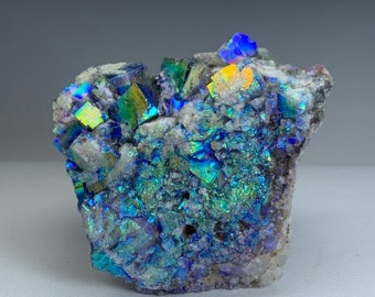 Large Flame Fluorite | Rogerly Fluorite, Rainbow Fluorite, Fluorite Crystal, Aura Crystal, Angel Aura, Rainbow Aura, Mystic Aura Quartz
