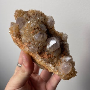 Spirit Amethyst In Matrix Natural Spirit Quartz Specimen Cactus Quartz Point Fairy Quartz Cluster Druzy Quartz Healing Quartz Natural Quartz
