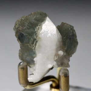 Octahedral Fluorite on Quartz | Natural Fluorite Crystal Fluorite Gemstone Raw Fluorite Chinese Fluorite Healing Crystal Mineral Specimen