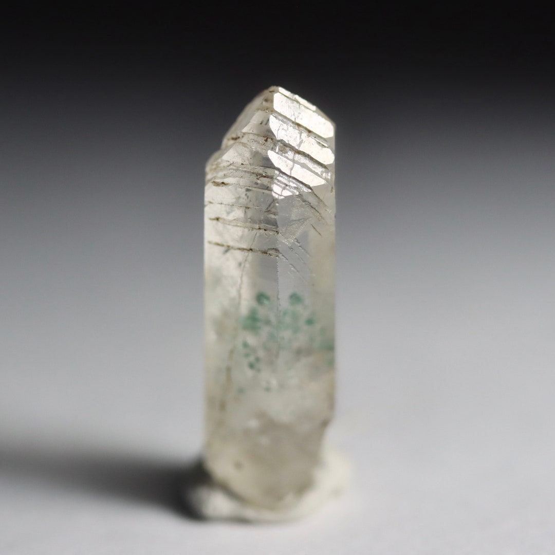 Rare Green Inclusion in Quartz Crystal natural Quartz Gemstone Quartz