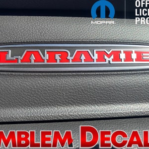 Ram 2500 LARAMIE Dash Emblem Decal Overlay Decal 2019 2020 2021 2022 2023 24