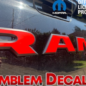 RAM 1500 TRX Tailgate Emblem Decal USA Designs & Solid Color 2021 2022 2023 2024