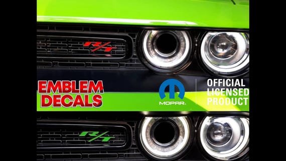 Dodge Challenger R/T Grill Decal 2018 2019 2020 2021 2022 2023 WIDEBODY ONLY