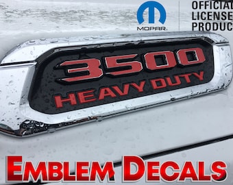 RAM 3500 Hood Emblems Overlay Decal 2025+