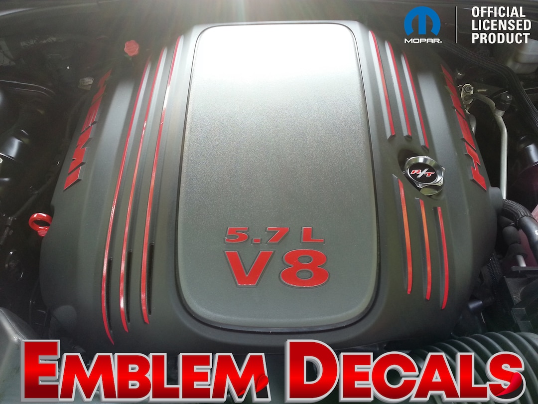 Chrysler 300 5.7L V8 Hemi Engine Decals 2009 2010 11 12 13 14 15