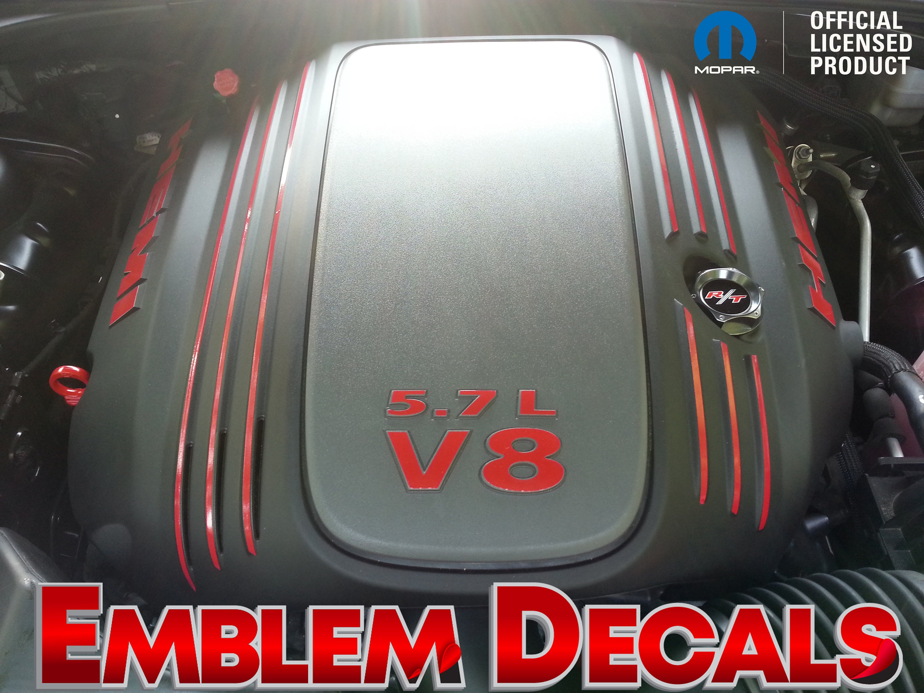Jeep Grand Cherokee 5.7L V8 Hemi Engine Decals 2009 2010 11 12 13 14 15 16 17 18 19 2020 2021 2022 2023