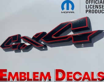 RAM 1500 RHO 2 TONE "4x4" Tailgate Emblems Overlay Decal 2025 2026 2027