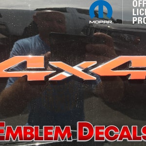 RAM 2500 &quot;4x4&quot; Tailgate Emblems Overlay Decal 2025