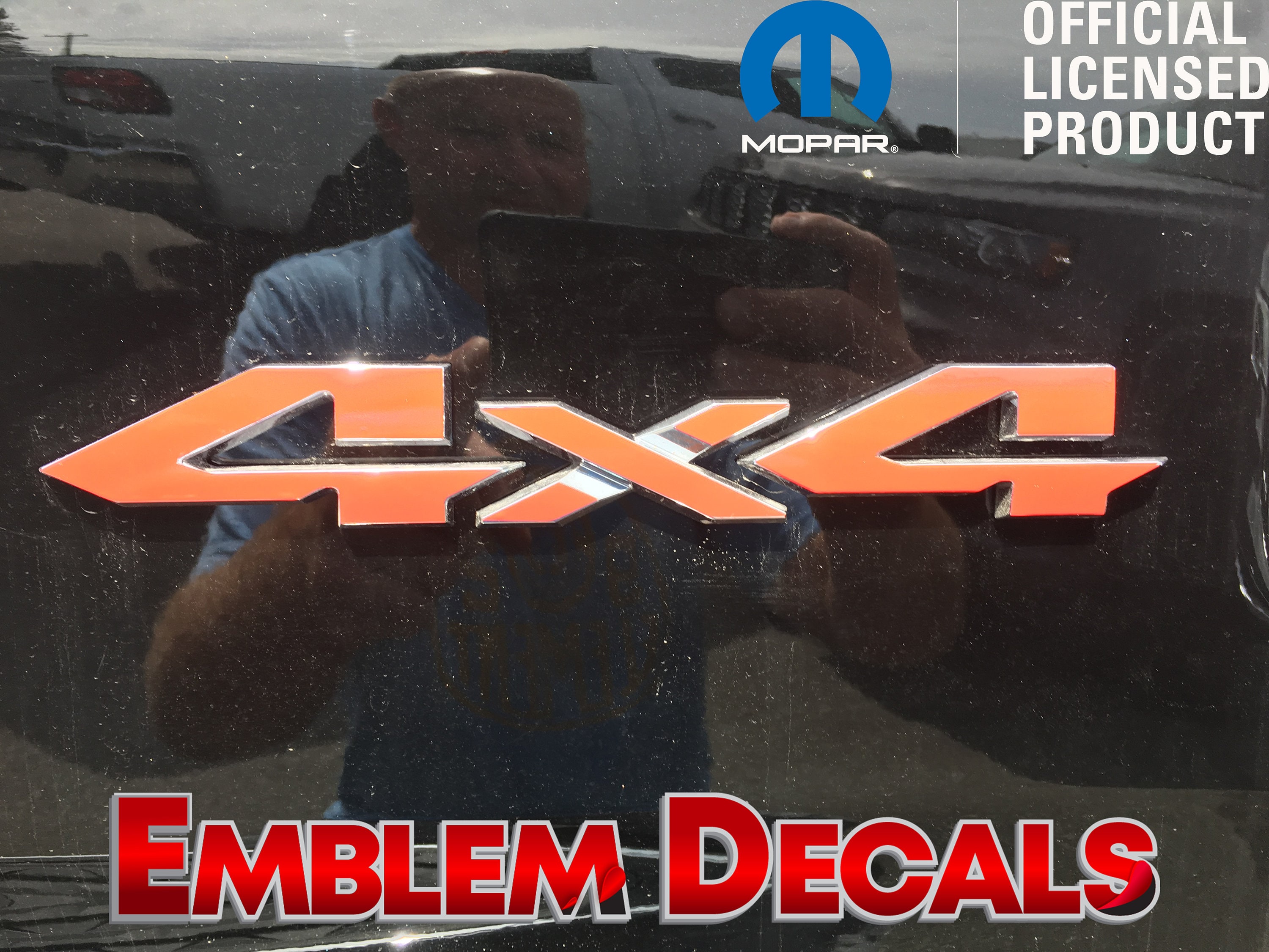 RAM 1500 DT "4x4" Tailgate Emblems Overlay Decal 2019 2020 2021 2022 2023 2024