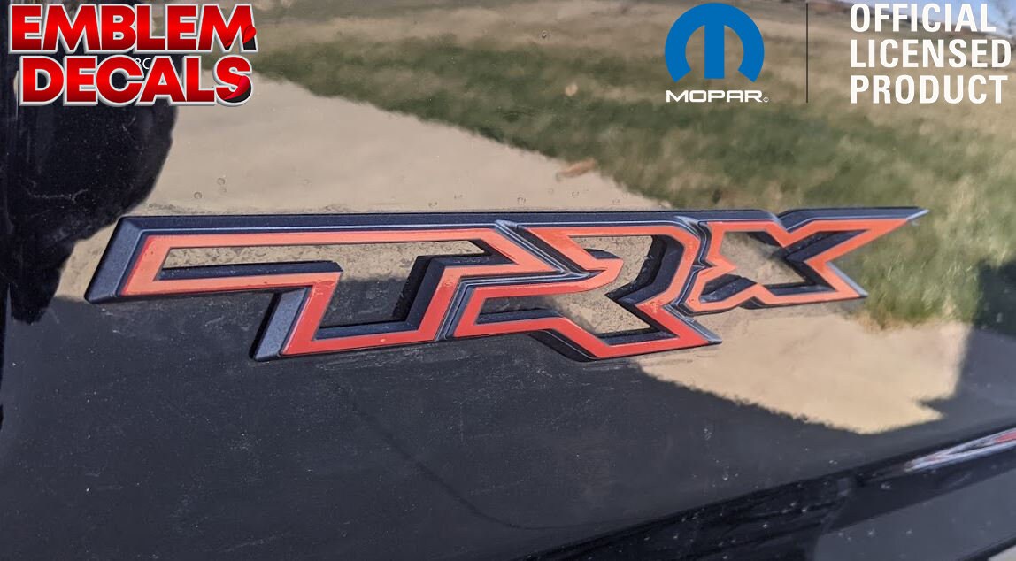 Ram 1500 TRX RAMBAR Emblem Overlay Decal Vinyl 2021-2024 TRX10