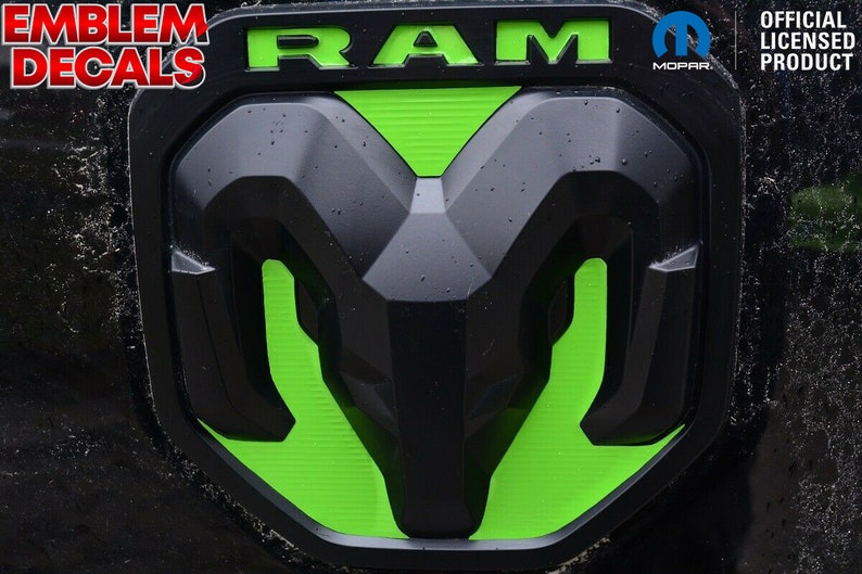 RAM 1500 DT Tailgate Head Emblem Decals 2019 2020 2021 2022 2023 2024 image 3