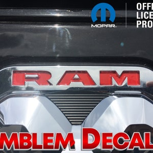 RAM 1500 DT Tailgate Head Emblem Decals 2019 2020 2021 2022 2023 2024 image 7