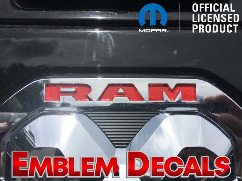 RAM 1500 DT Tailgate Head Emblem Decals 2019 2020 2021 2022 2023 2024 image 7