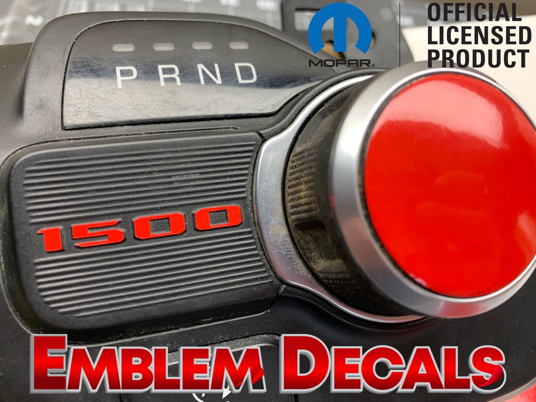 RAM 1500 dt Transmission Shifter Shift Knob Decals 2019 2020 2021 2022