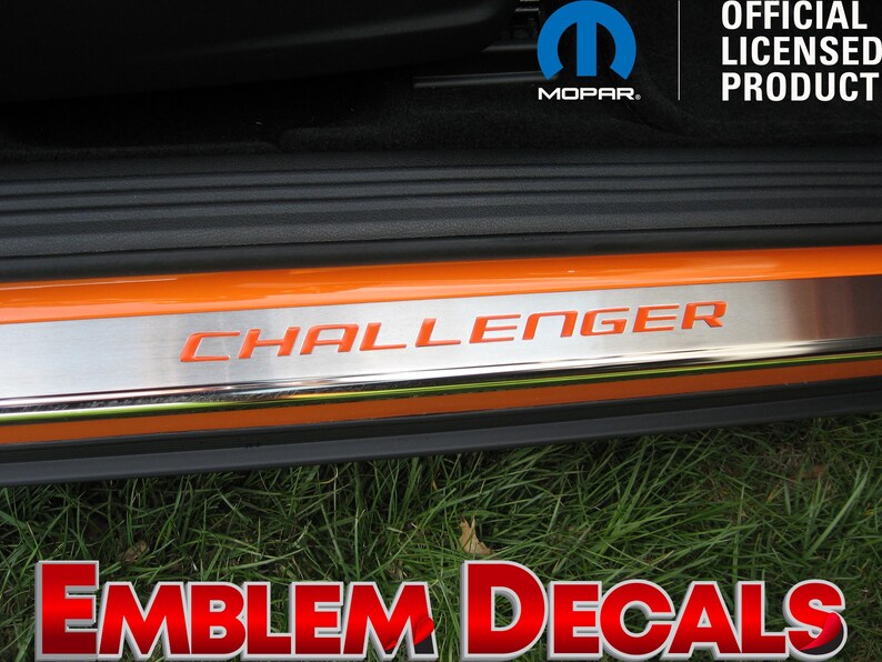 Dodge Challenger Door Sill Plate Decal 2008 2009 2010 2011 2012 2013 ...
