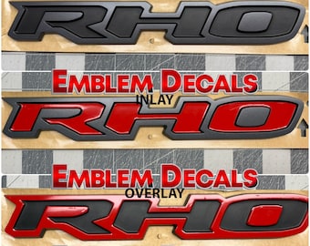 2025 2026 RAM RHO Tailgate Emblem Decal   Inlay and Overlay
