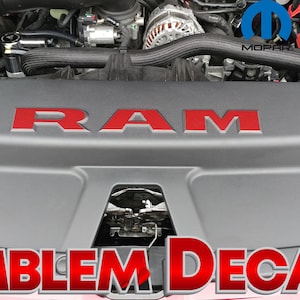 Ram 1500 5.7L V8 DT RAD SHROUD Decal Overlay Decal 2019 2020 2021 2022 2023 2024 afbeelding 7