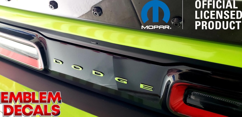 Dodge Challenger Rear DODGE Emblem Decal 2015 2016 2017 2018 2019 2020 ...