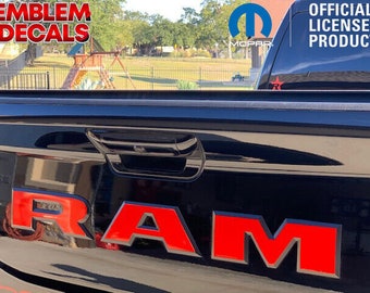 RAM 2500 Power Wagon Tailgate Emblem USA or Solid Color Decals 2019 2020 2021 2022 2023 2024