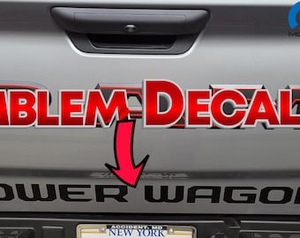 RAM " POWER WAGON " Tailgate Decal 2019 2020 2021 2022 2023 2024 OeM Sizing and Design