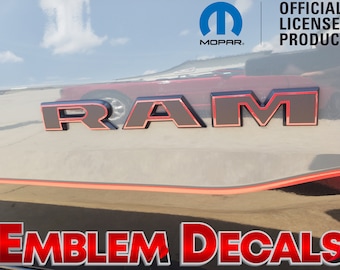 RAM 1500  " R A M " Door Emblems Overlay 2 Tone Decal 2025 2026