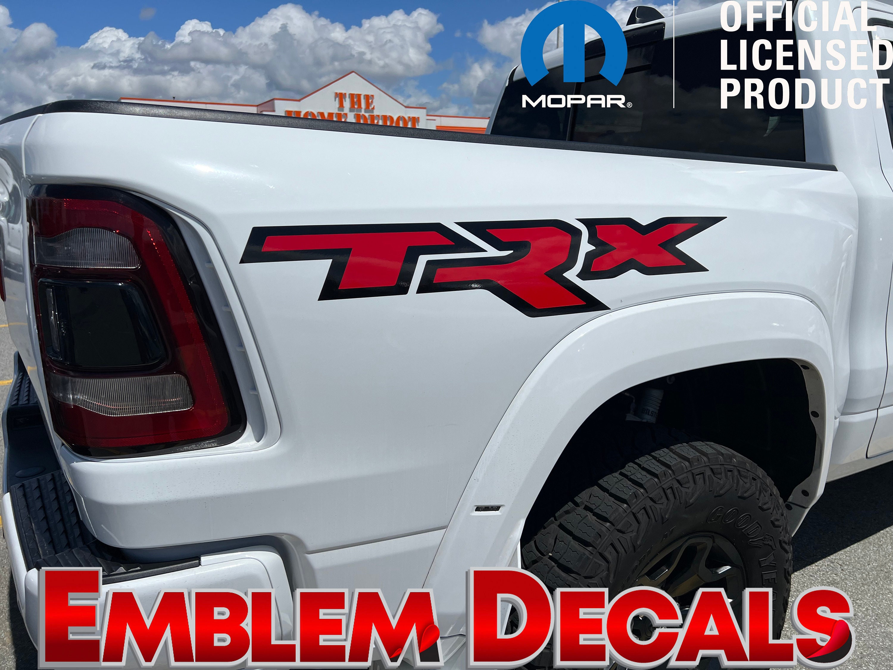 Ram 1500 TRX Hood Decal Inner Letter Inserts Overlay – Vinyl, Fits 2021-2024 - View #5