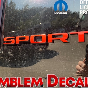 Ram 1500 "SPORT" Emblem Decal Overlay Decal 2025