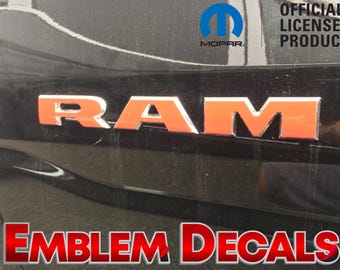 RAM 1500 " R A M " USA Design or Solid colors Door Emblems Overlay Decal 2025 2026