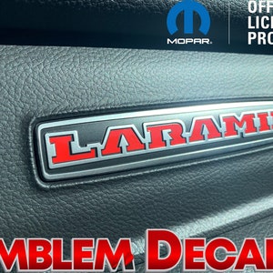 Ram 3500 LARAMIE Dash Emblem Decal Overlay Decal 2019 2020 2021 2022 2023 24