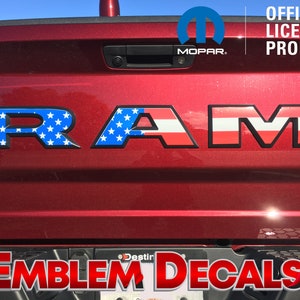 RAM 1500 LIMITED Tailgate Emblem Decals 2016 2017 2018 USA Designs & Solid Color